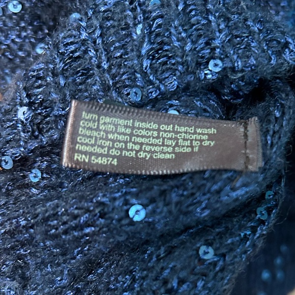 The Limited sweater, size Medium, blue silver sparkly, navy blue,Limited Sweater - Picture 9 of 16